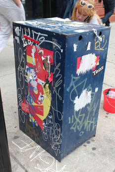 REMOVE GRAFFITI FROM A PAINTED METAL DOOR