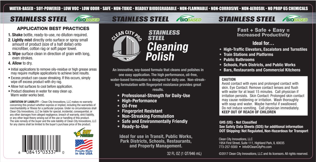 STAINLESS STEEL CLEANER AND POLISH / RTU / 32 OZ BOTTLE (6/CS) –
